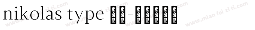 nikolas type 字体字体转换
